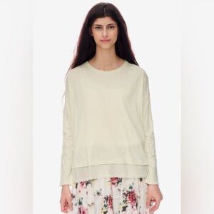 Ewa I Walla Lydia Tee Shirt NWT Soft Mint L/S Soft Wispy Cotton Embellished L